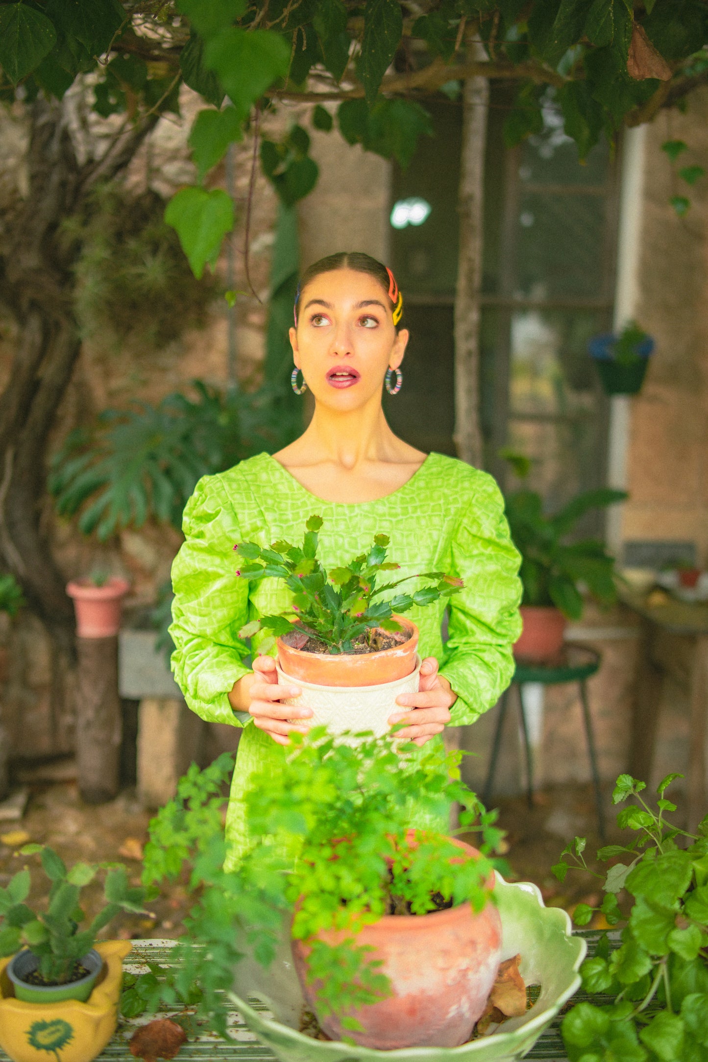 VESTIDO GREEN COCODRILE